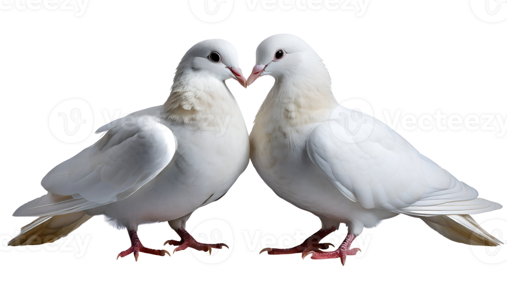 AI generated Two white doves. png