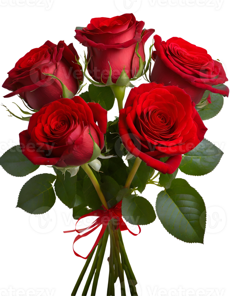 AI generated Bouquet of red roses. png