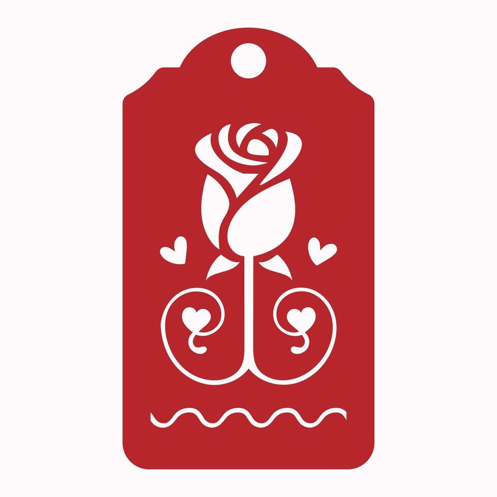 san valentin regalo etiqueta láser cortar tarjeta vector silueta-cricut