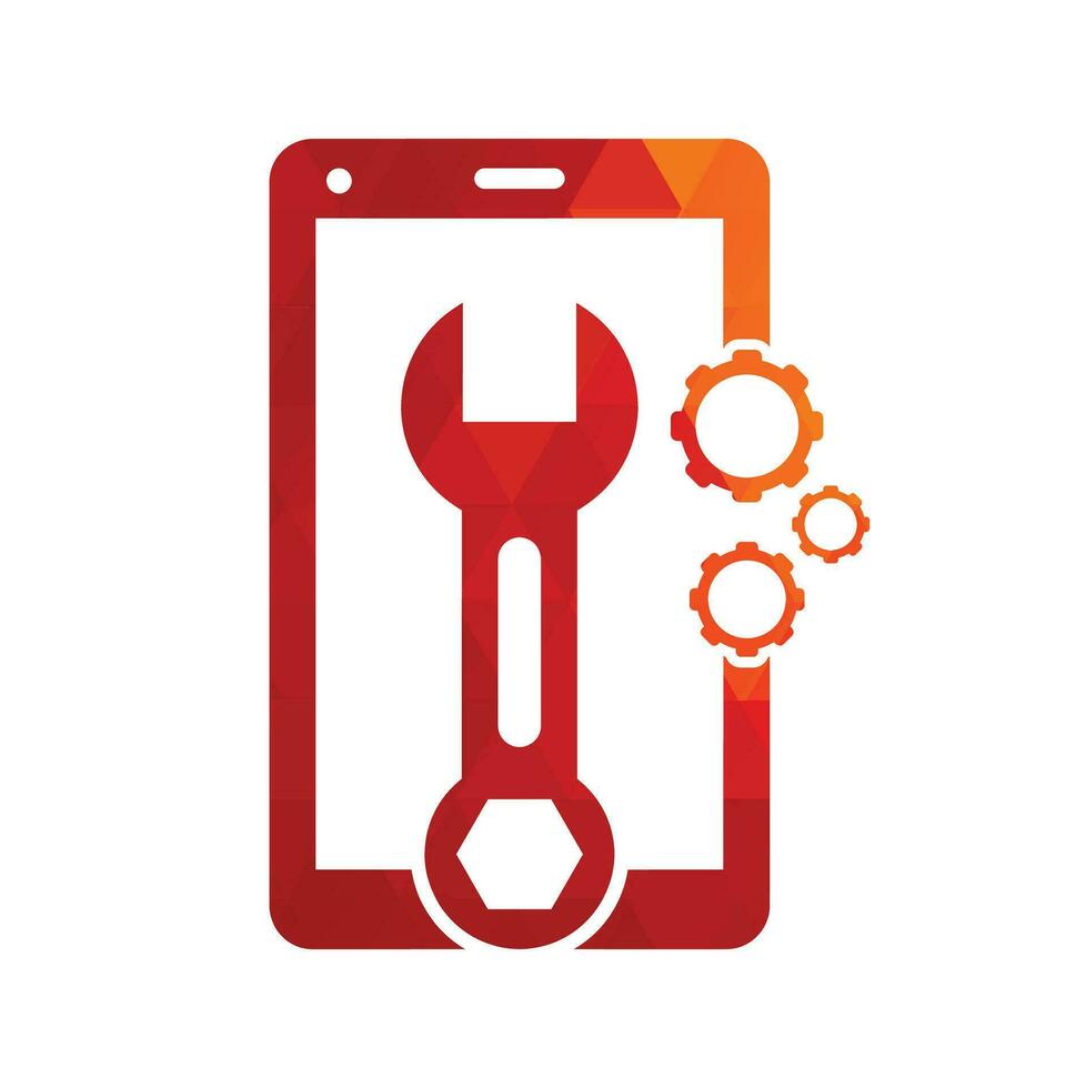 Mobile Repair Logo Design Template. vector