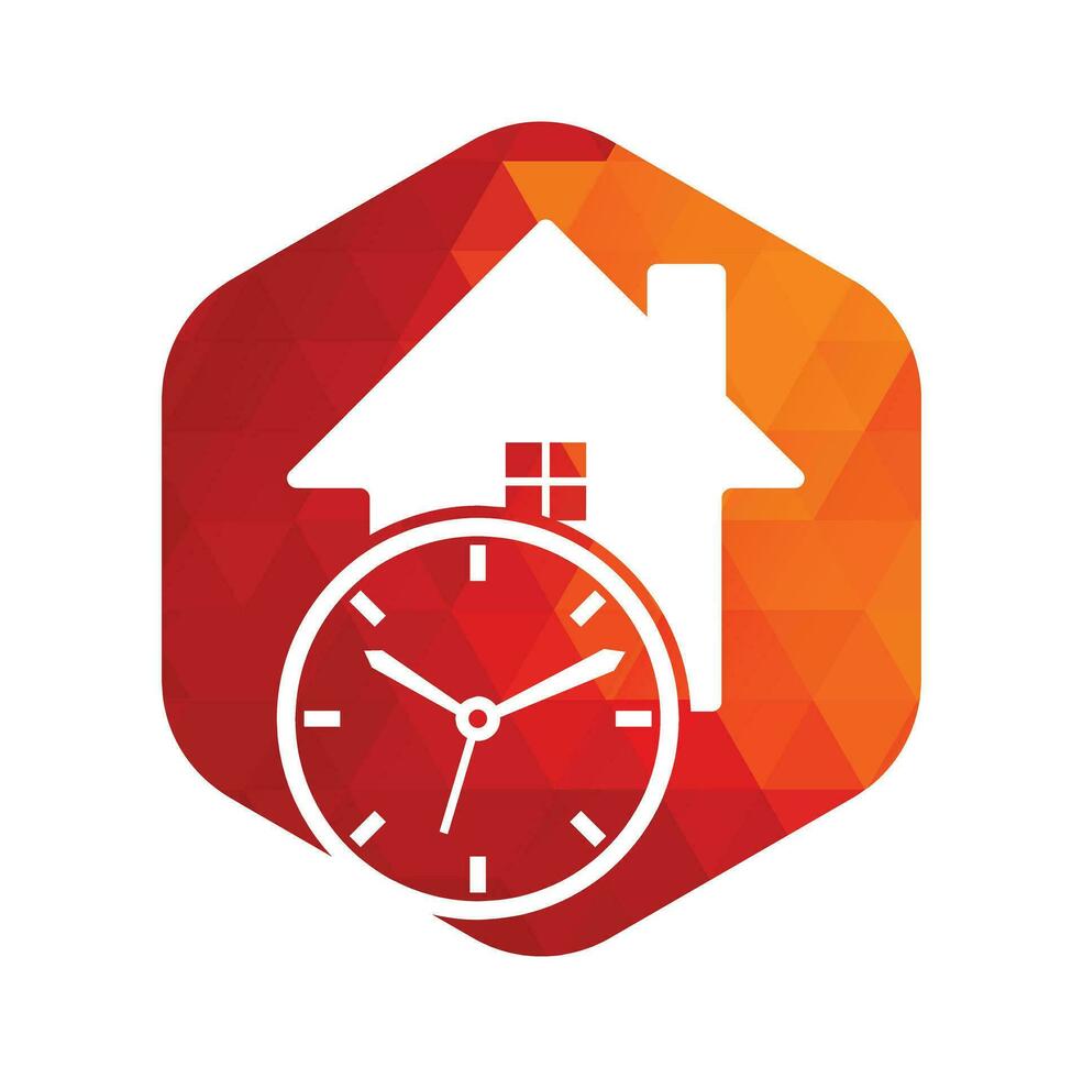 Time House Icon Logo Design Element. vector