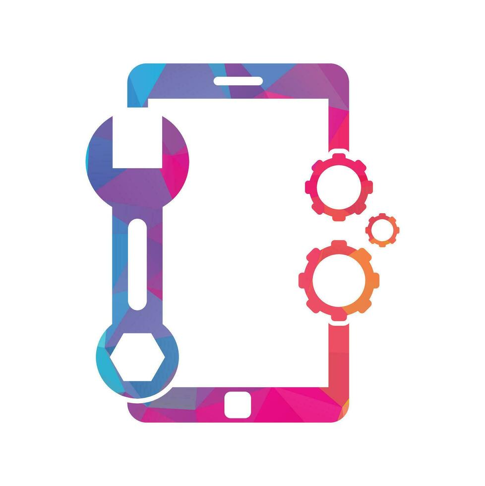 Mobile Repair Logo Design Template. vector