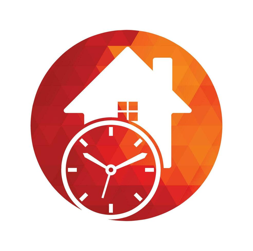 Time House Icon Logo Design Element. vector