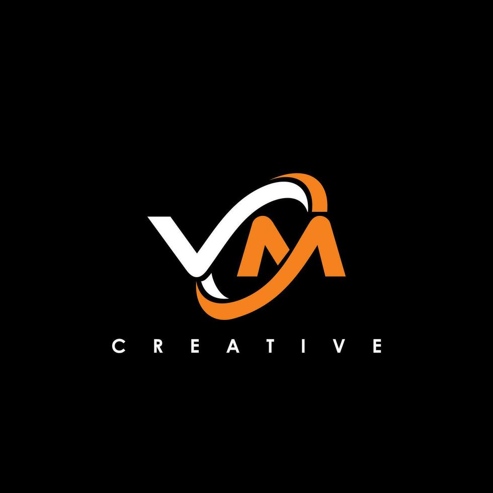VM Letter Initial Logo Design Template Vector Illustration