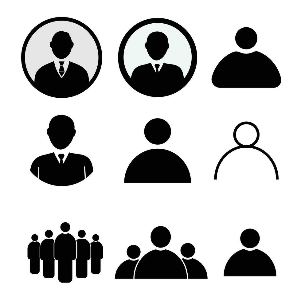 grupo personas y perfil vector icono diseño