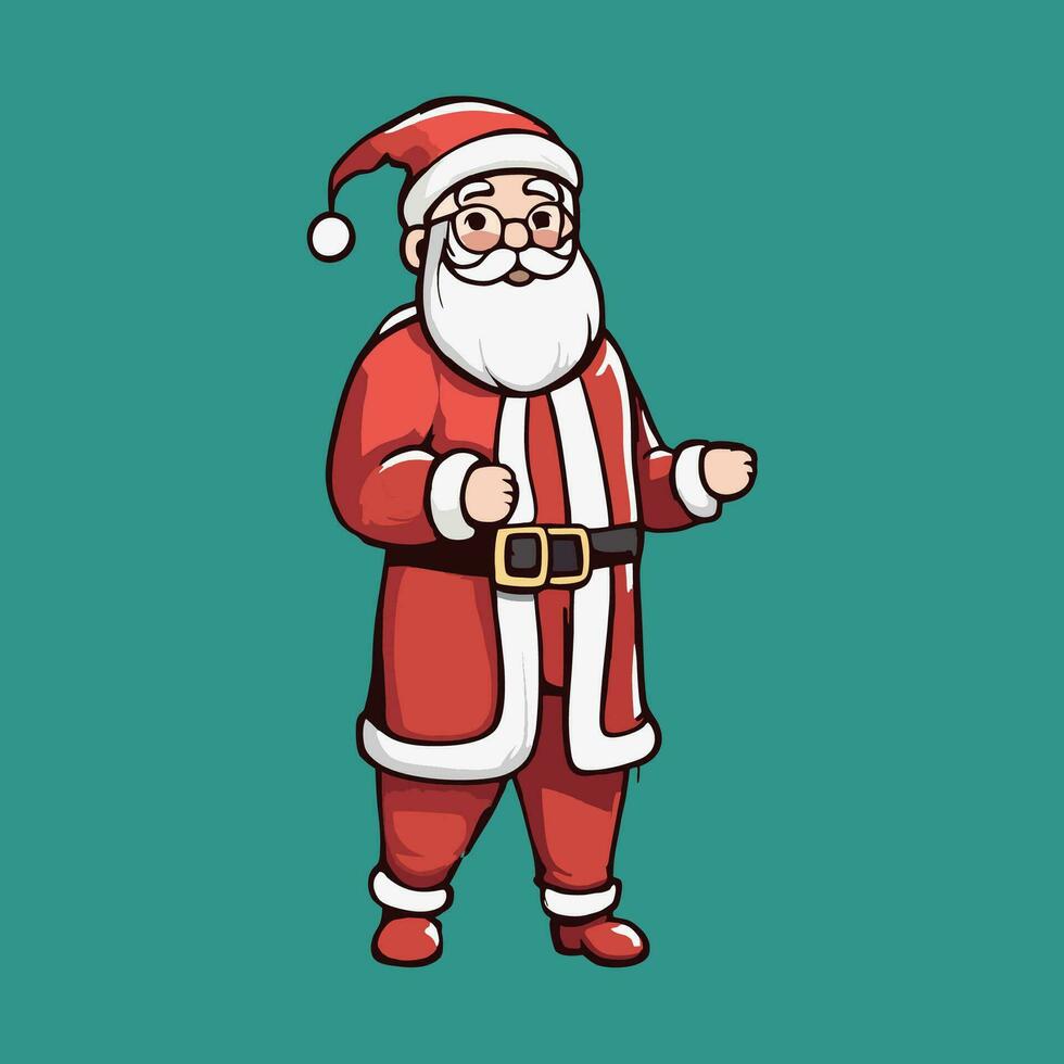 ilustración de Papa Noel noel, Navidad vector