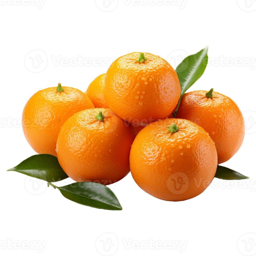 AI generated fresh ripe mandarin orange fruit png