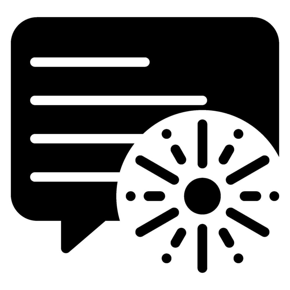chat glyph icon vector