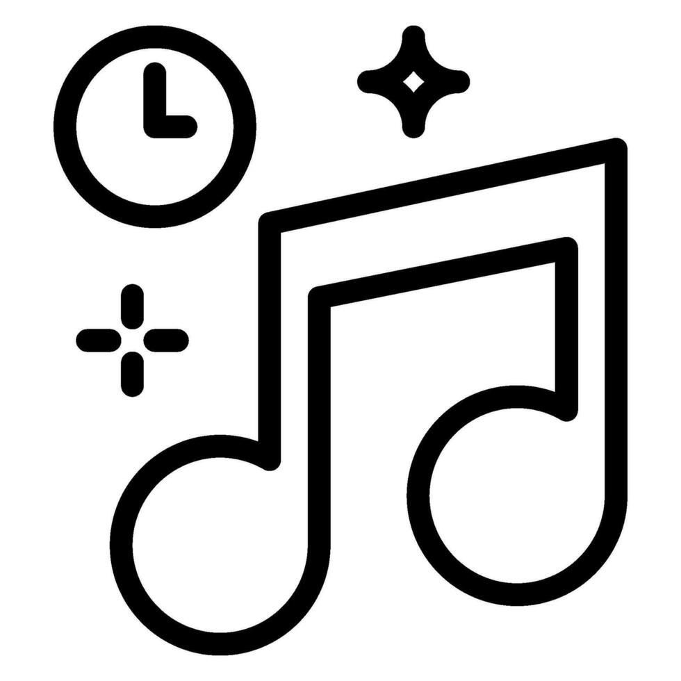 icono de línea de música vector