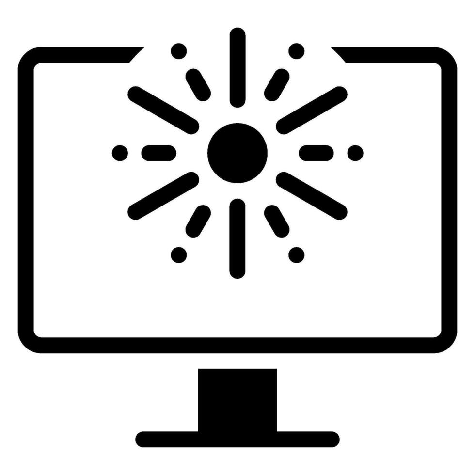 television glyph icon vector