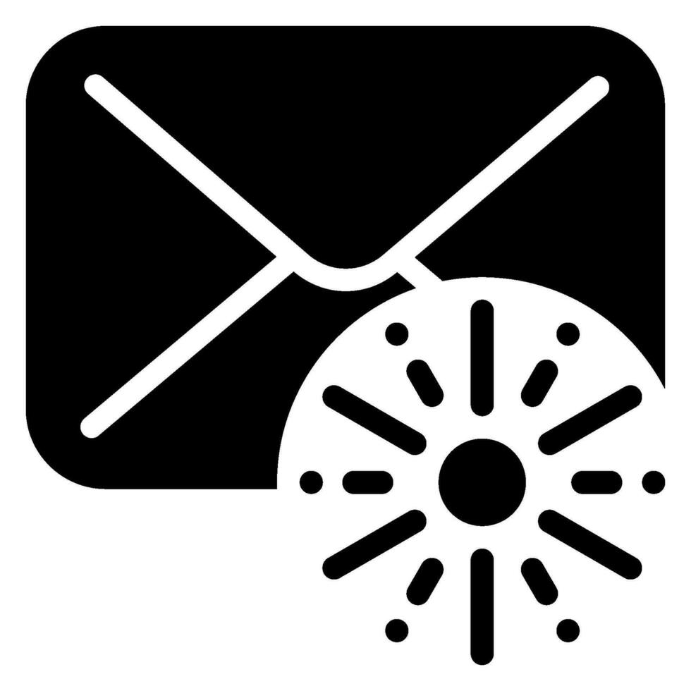 envelope glyph icon vector