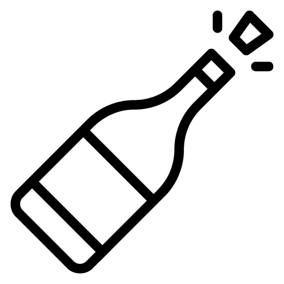 champagne line icon vector