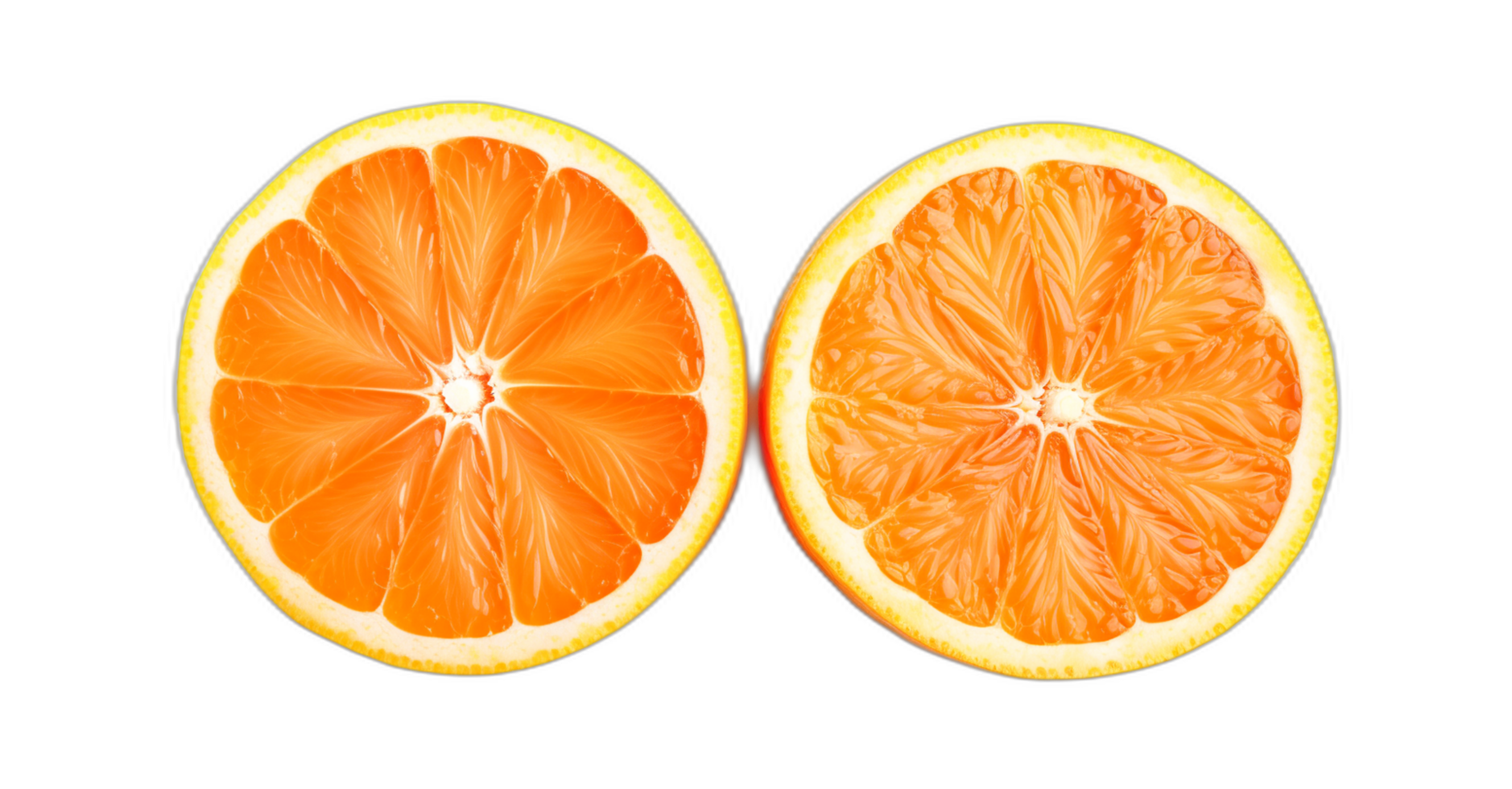 orange slice on Transparent Background AI Generative png