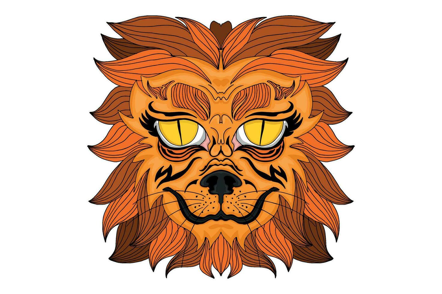 Lion Beast Head Vector Art Sublimation