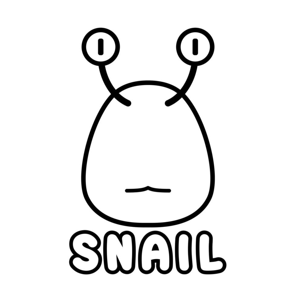 Snail coloring book. Coloring page for kids. vector