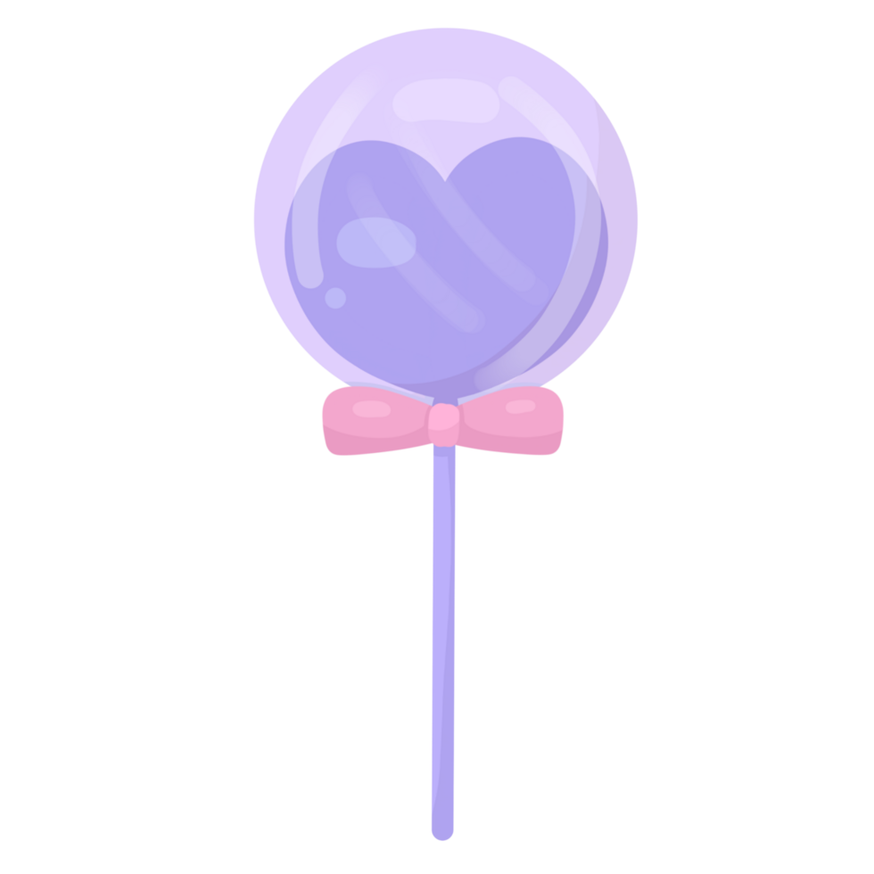 purple heart lollipop valentine png