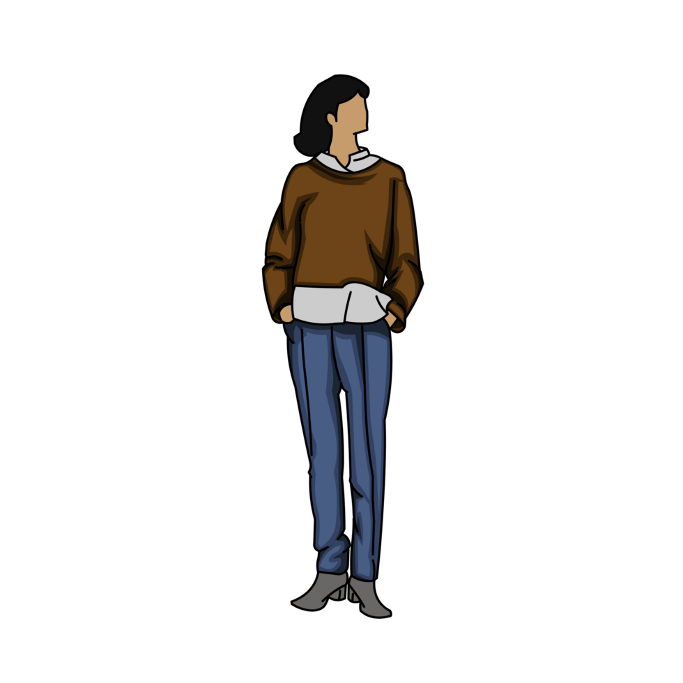 women relax ilustration png