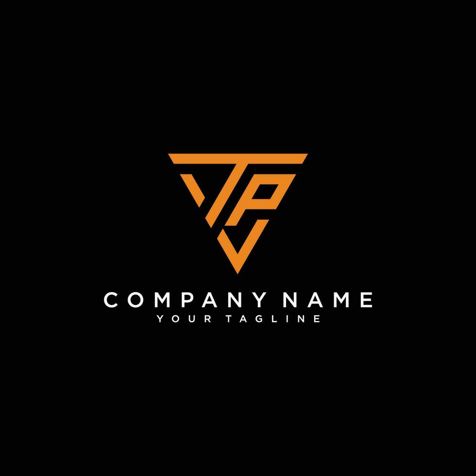 TP or TVP Abstract initial monogram letter alphabet logo design vector