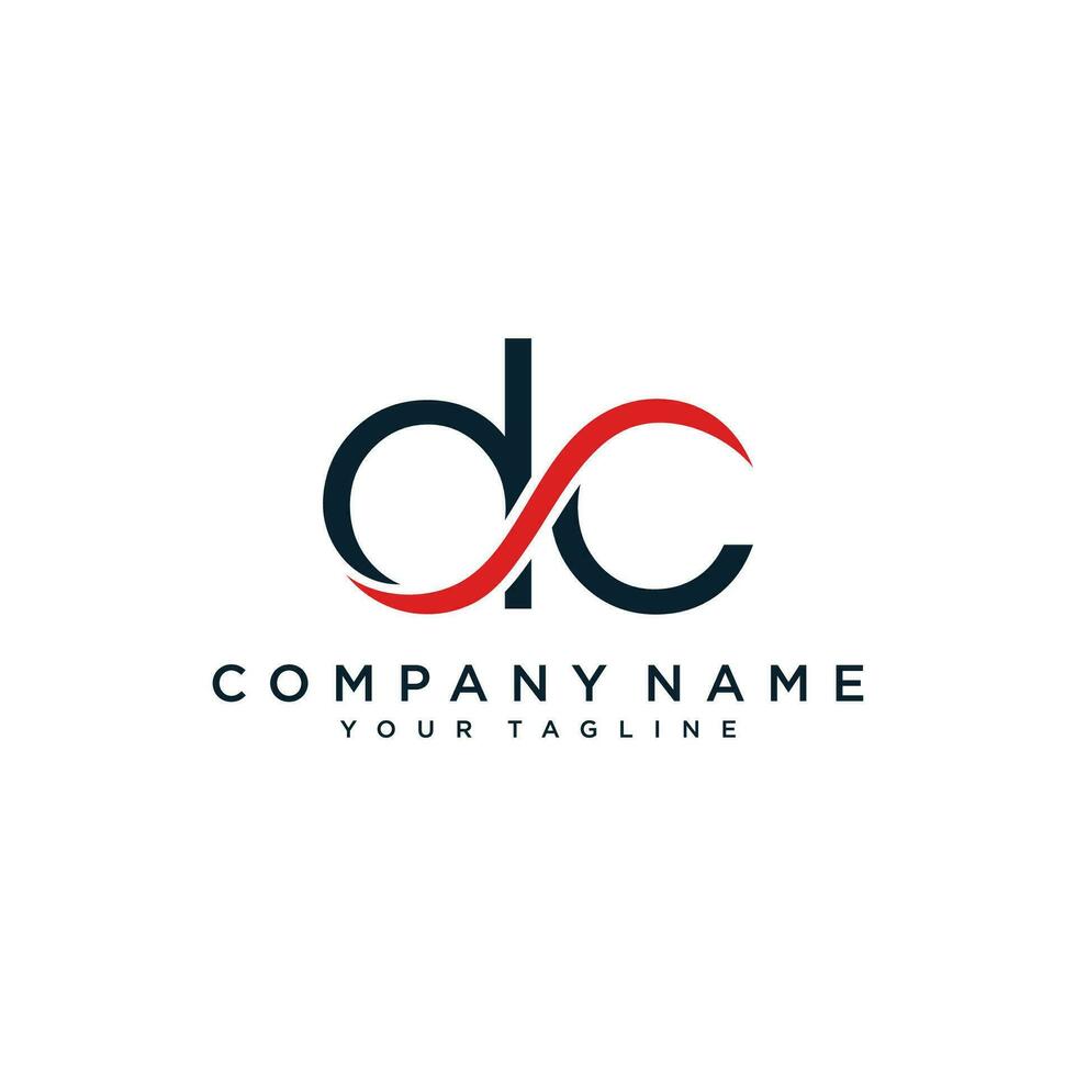 CD or DC Letter Initial Logo Design, Vector Illustration