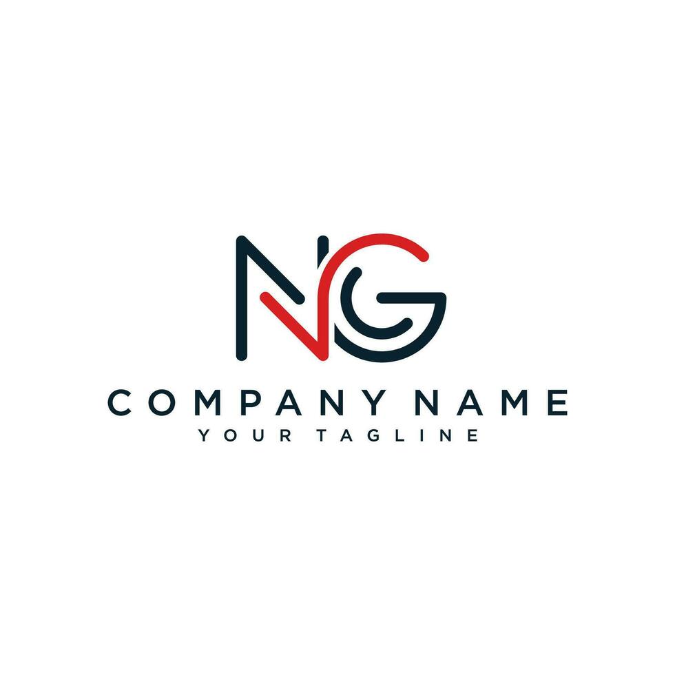 Initial Letter NG Logo Design Template Vector