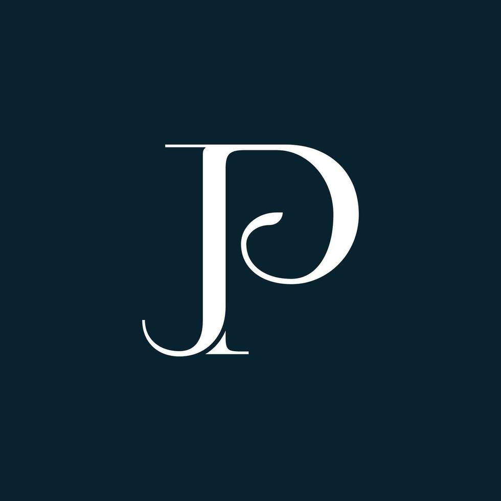 Initial JP  PJ Letter Logo Icon Design Template. Graphic Sign Alphabet J and P Letters Symbol. vector