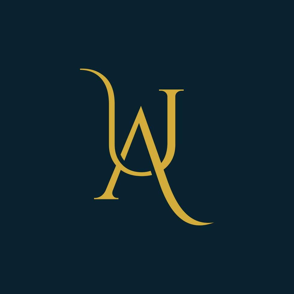 AU or UA logo. Company logo. Monogram design. Letters A and U. vector