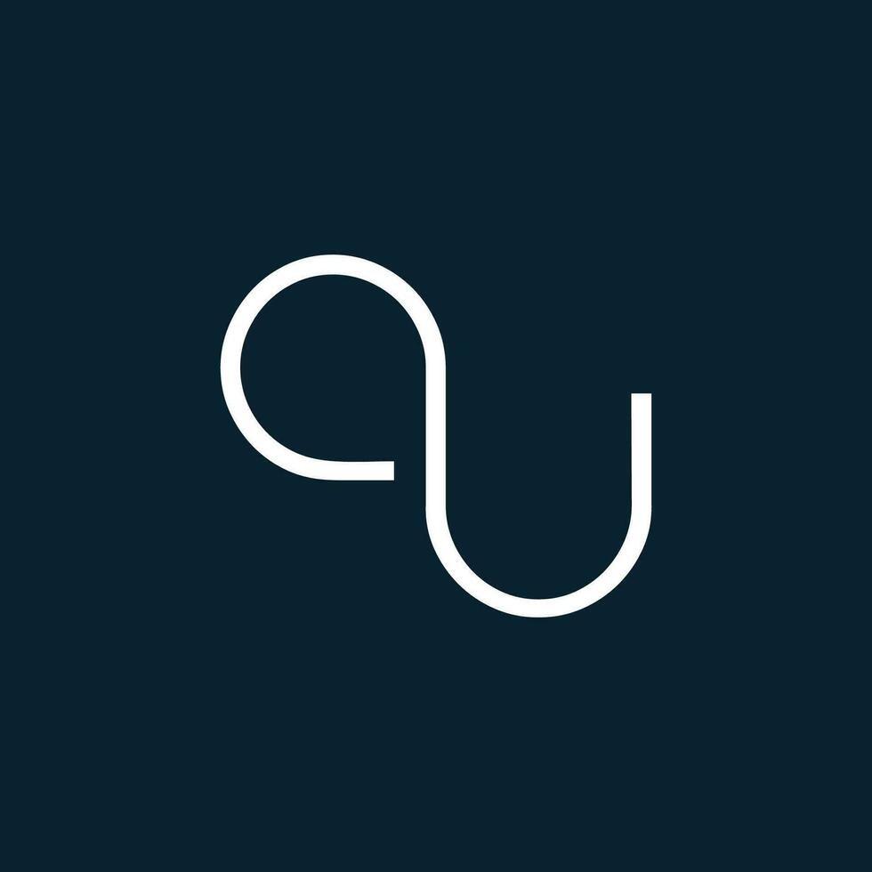 au o ua logo. empresa logo. monograma diseño. letras un y tu vector