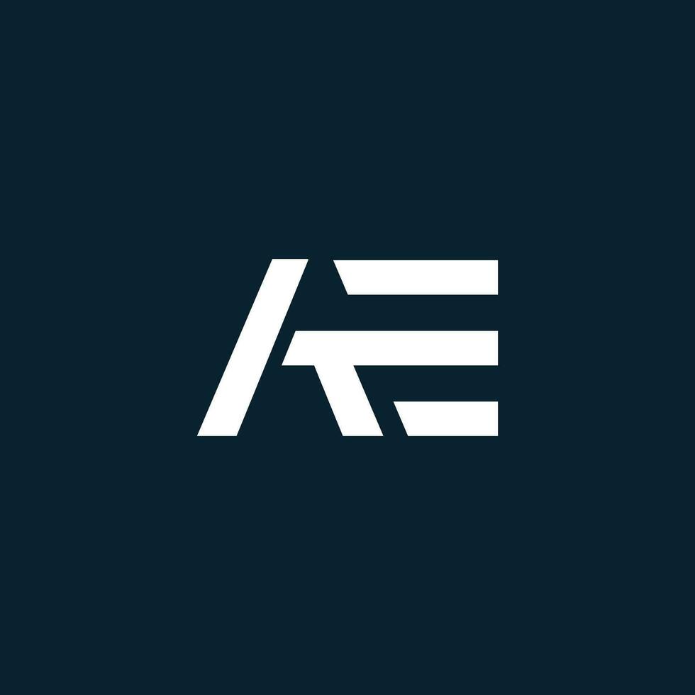 AE initial letters logo design vector