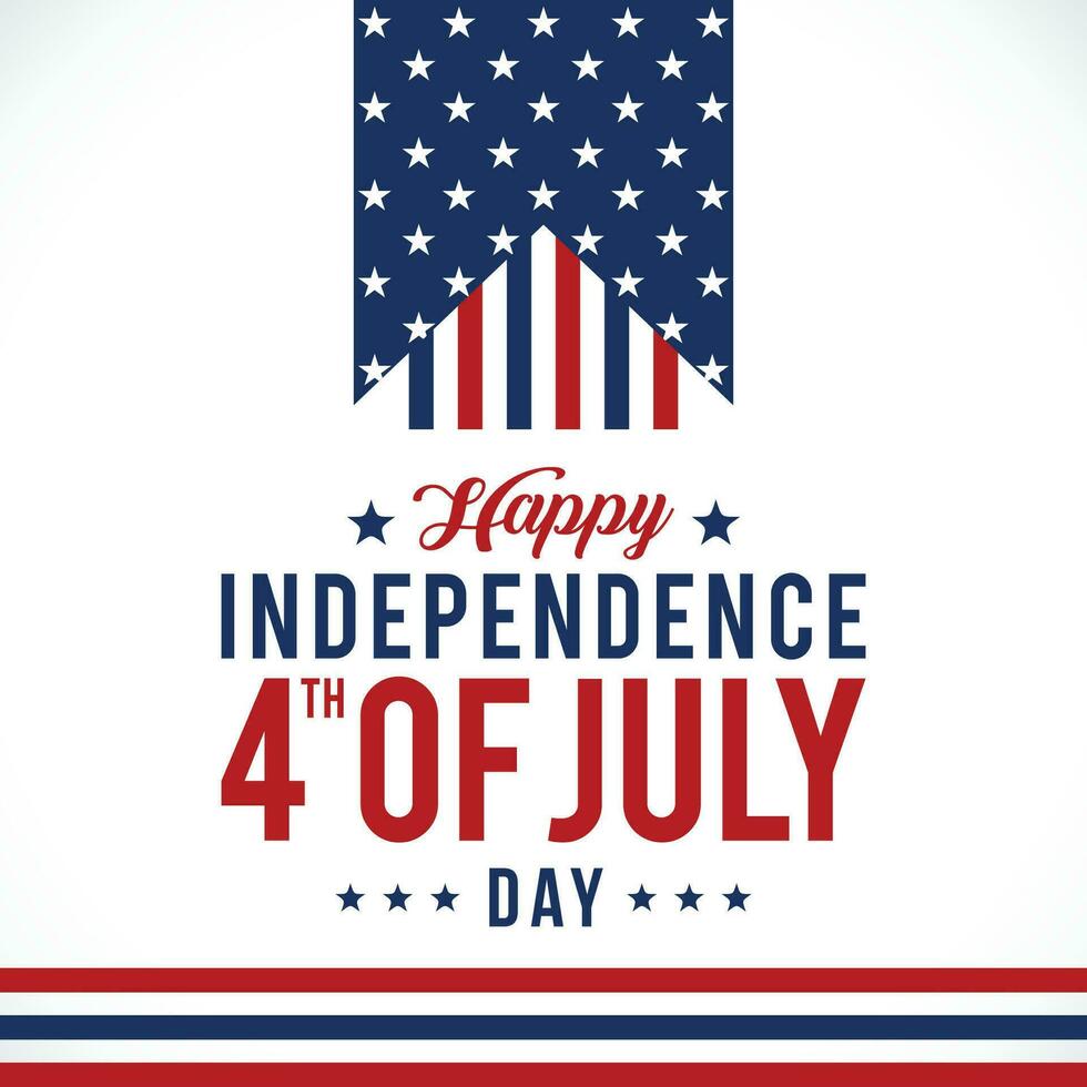 4th of july independence day lettering background vector