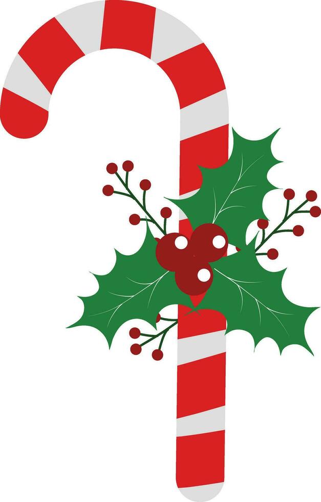 candy cane for christmas designing vector