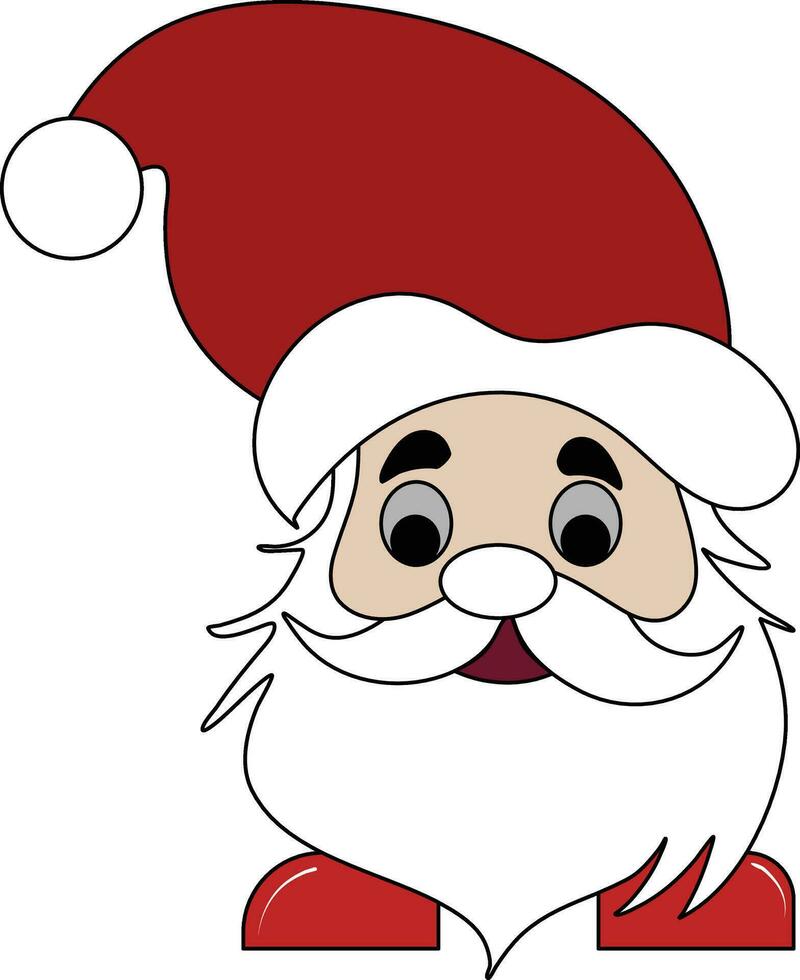 Papa Noel dibujos animados personaje diseño vector