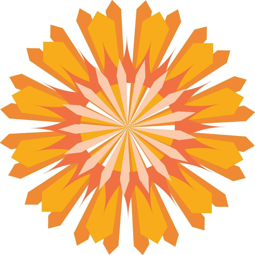 Yellow color Mandala design for decoration and designing vector