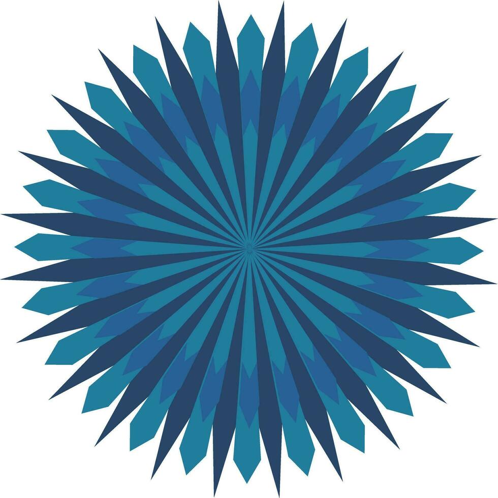 abstract blue circle mandala design for decoration and designing vector