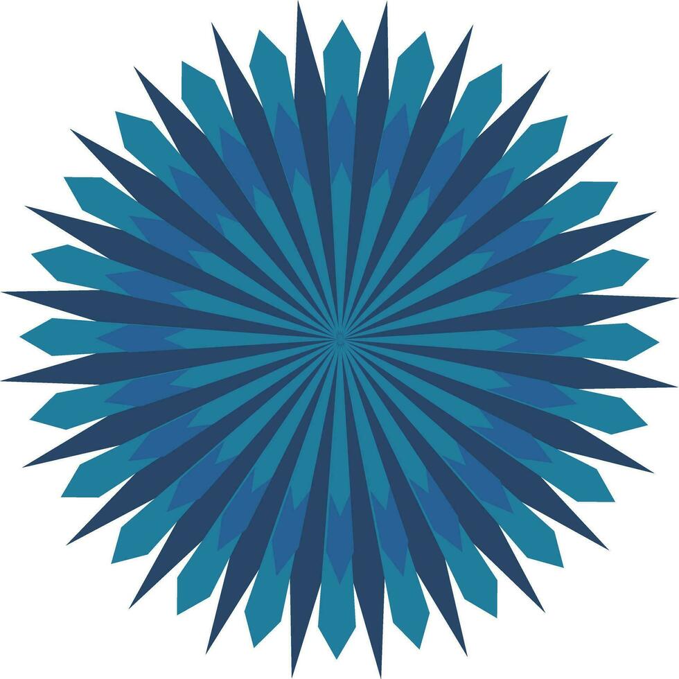 abstract blue circle mandala design for decoration and designing vector