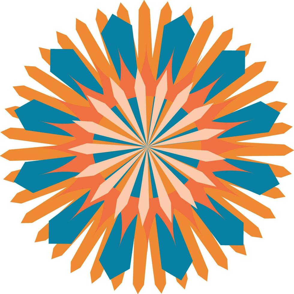 illustration of a star burst mandala design for decoration and designing vector