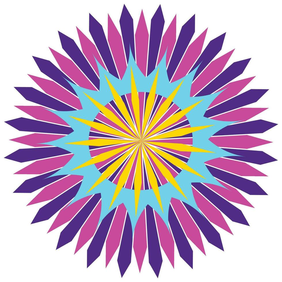 resumen vistoso circulo mandala diseño para decoración y diseño vector