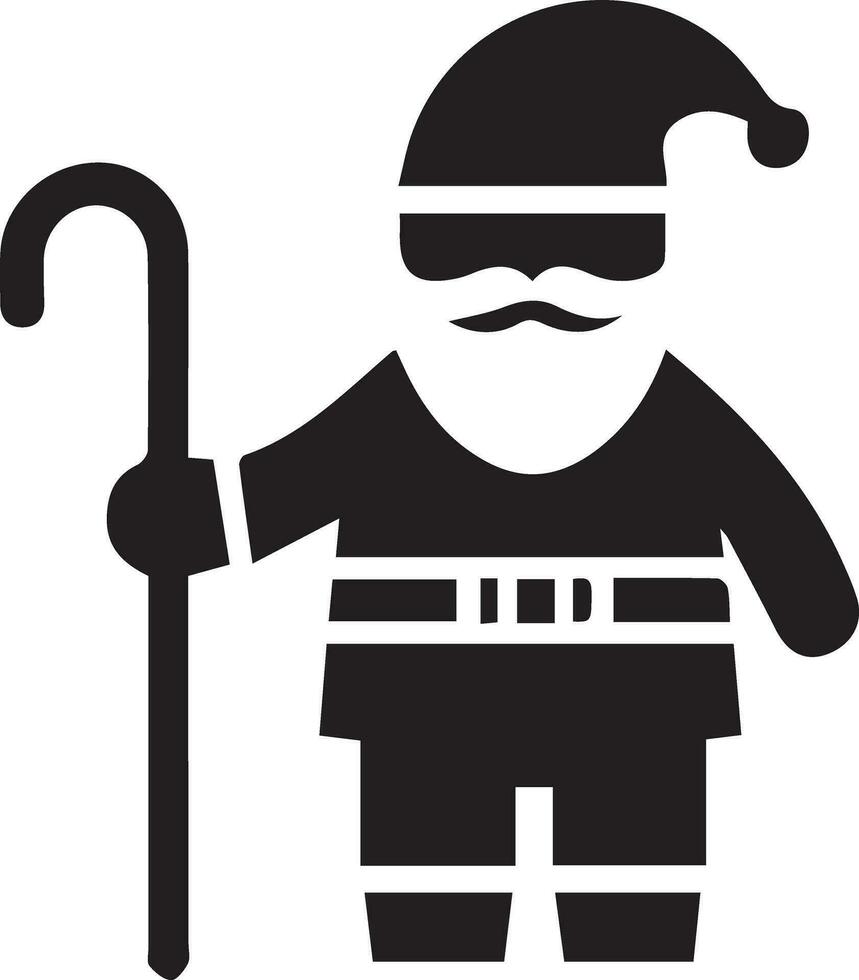 Chirstmas Flat character vector art silhouette 27