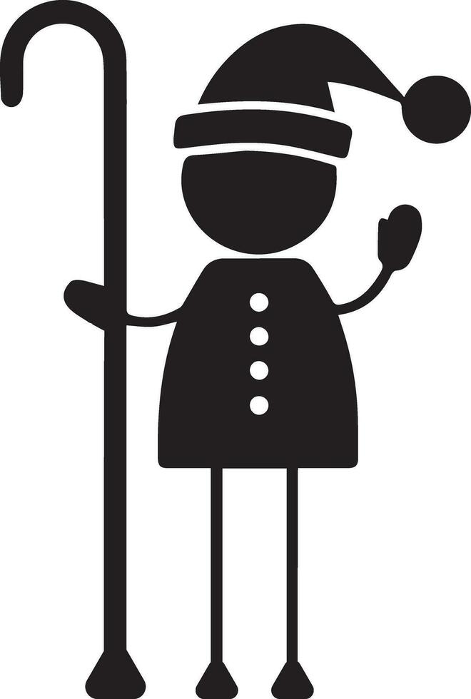 Chirstmas Flat character vector art silhouette 8