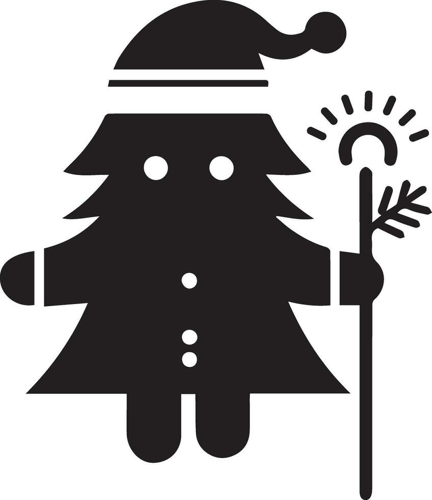 Chirstmas Flat character vector art silhouette