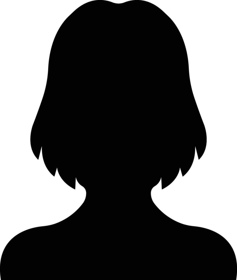 user profile, person icon in flat isolated in Suitable for social media women profiles, screensavers depicting female face silhouettes vector for apps website