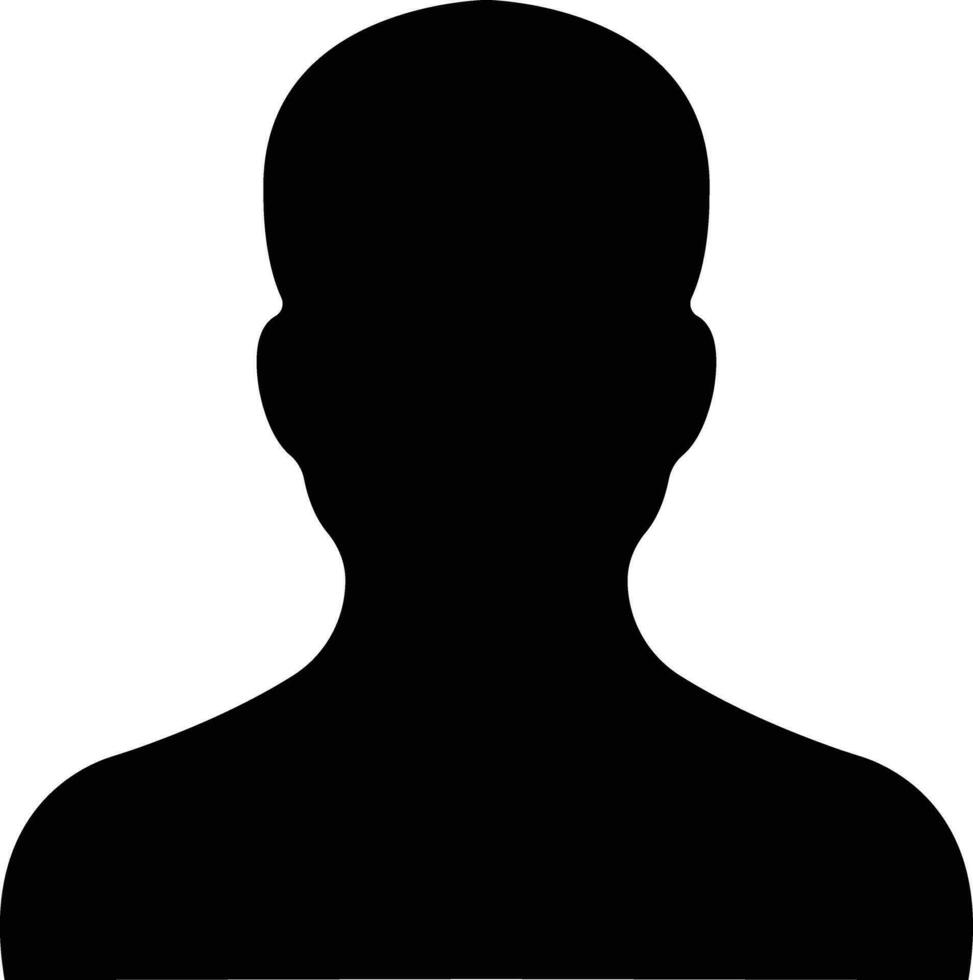 user profile, person icon in flat isolated in Suitable for social media man profiles, screensavers depicting male face silhouettes vector for apps website