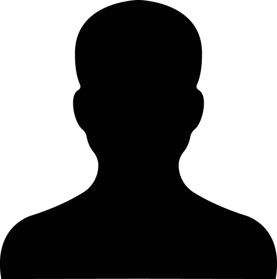 user profile, person icon in flat isolated in Suitable for social media man profiles, screensavers depicting male face silhouettes vector for apps website