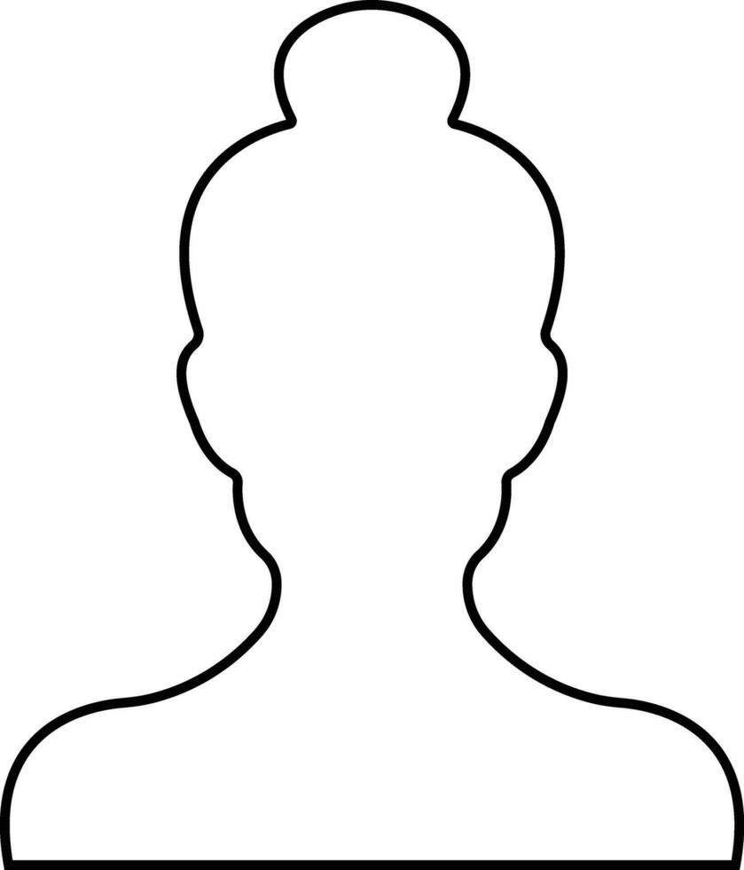 user profile, person icon in line isolated on Suitable for social media women profiles, screensavers depicting female face silhouettes vector for apps website