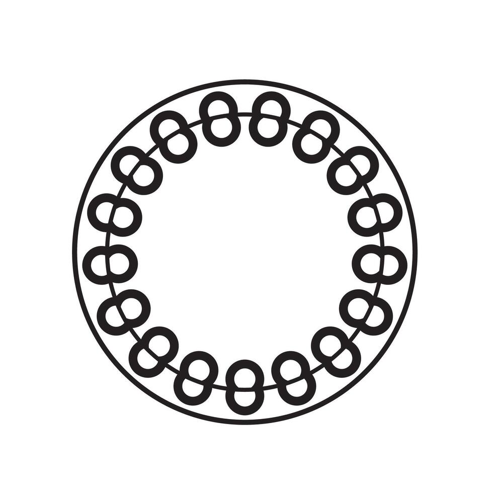 Circular decorative elements for related graphic purpose. Circular frame ornamental graphic elements. vector