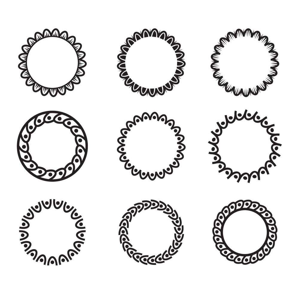 circular decorativo elementos para relacionado gráfico objetivo. circular marco ornamental gráfico elementos. vector