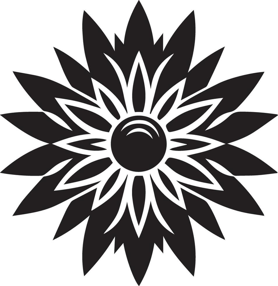 flor icono vector ilustración negro color, flor icono silueta 19