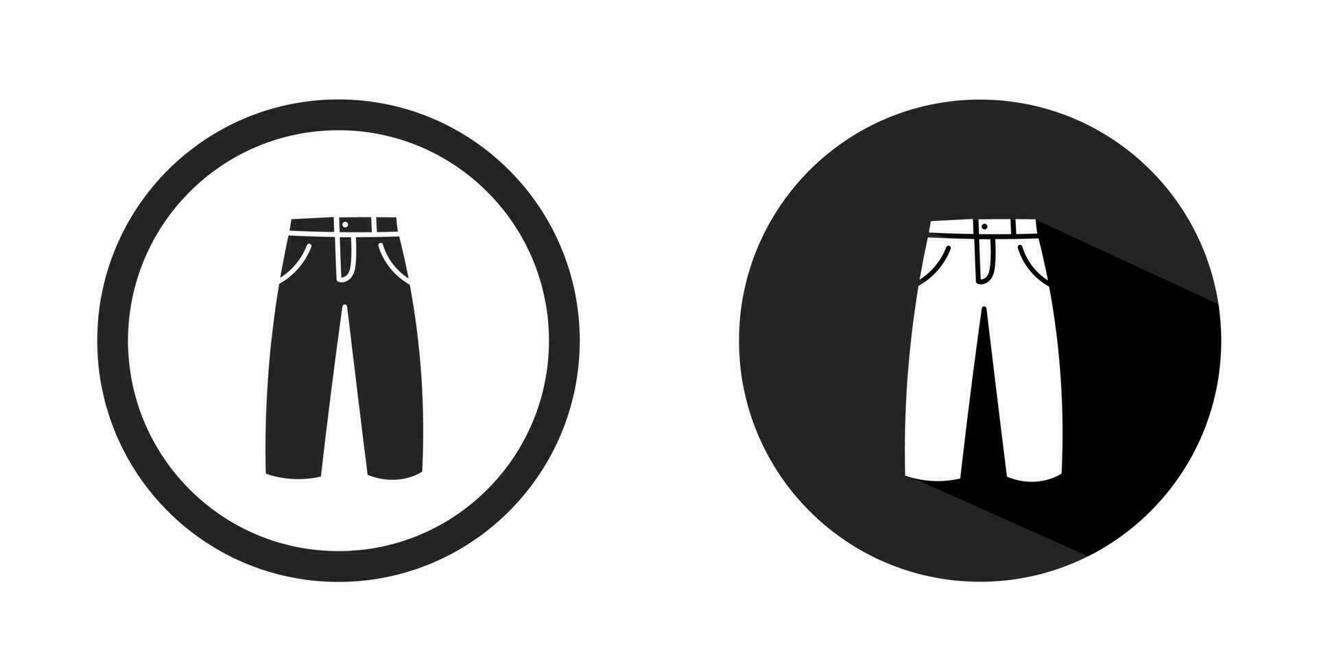 pantalones icono. pantalones icono vector diseño negro color. valores vector.