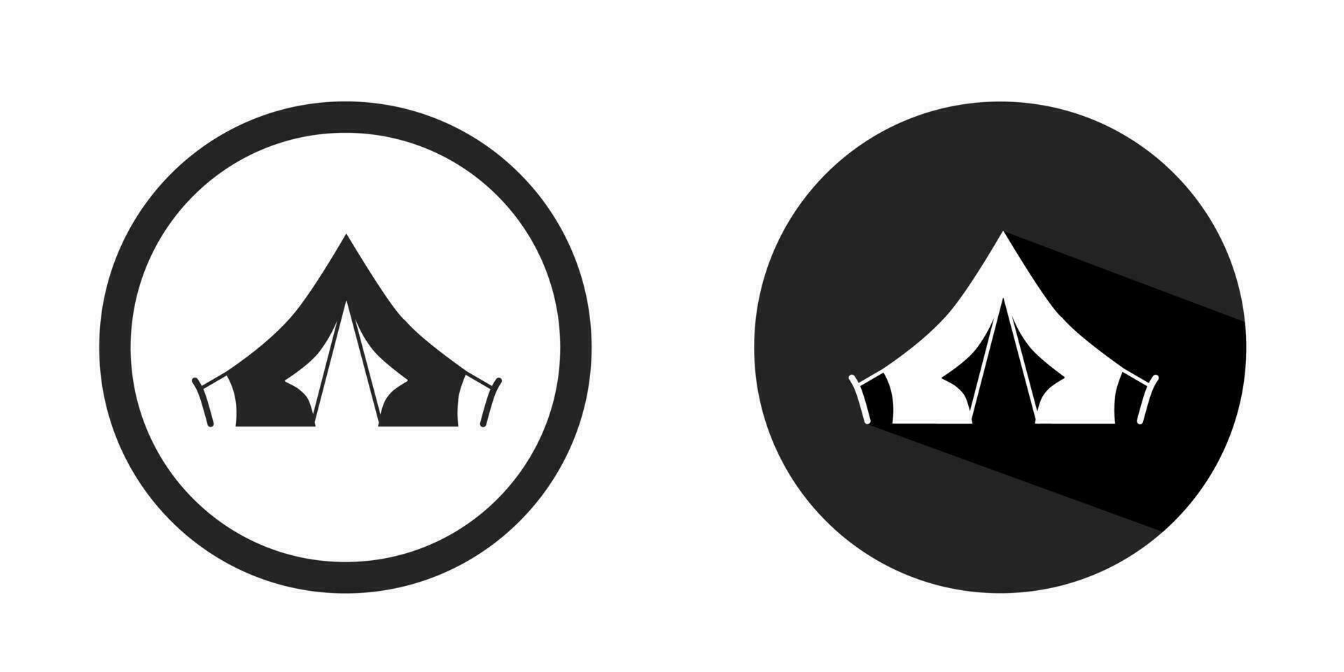 Tent logo. Tent icon vector design black color. Stock vector.