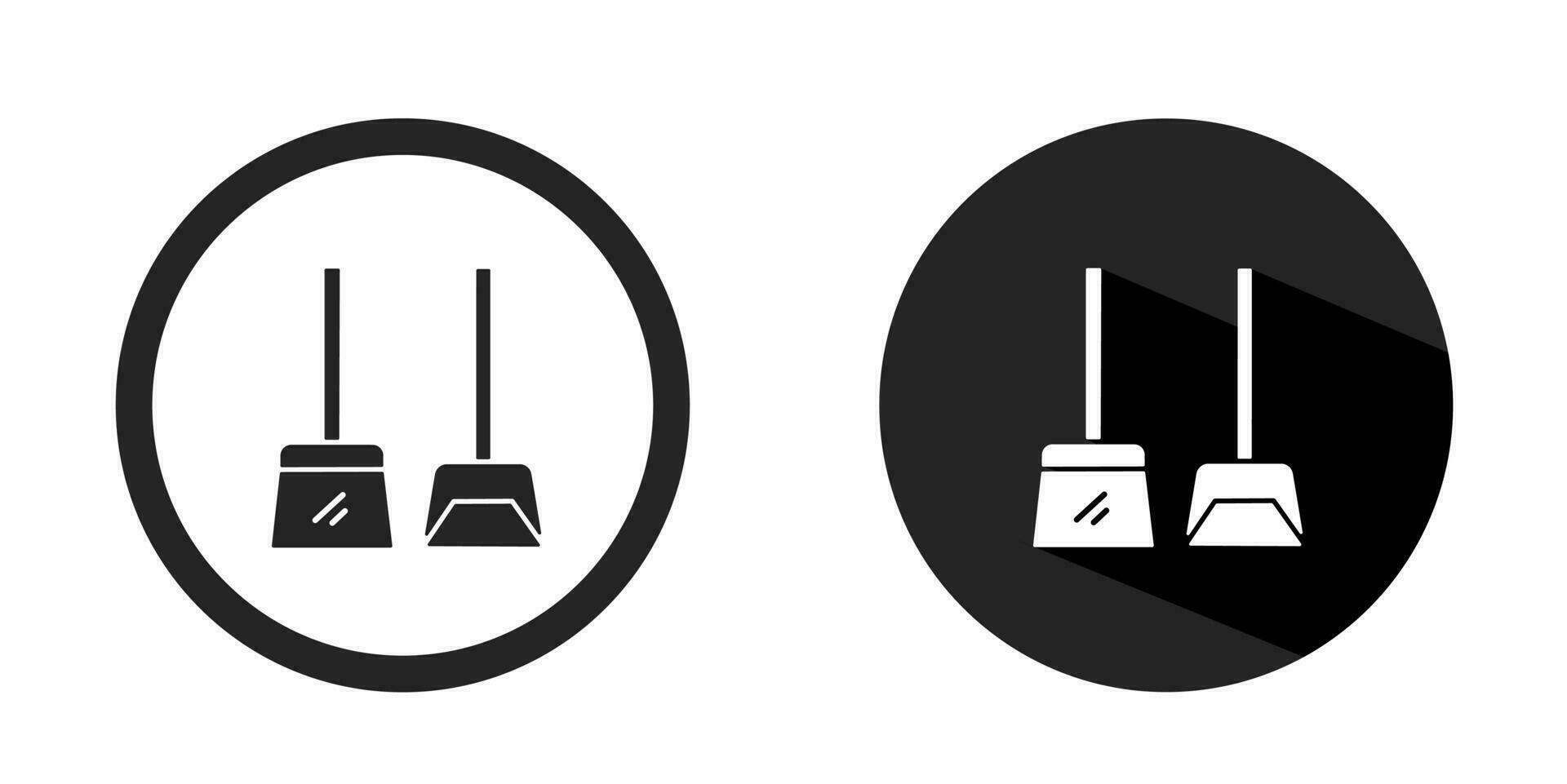 Broom logo. Broom icon vector design black color. Stock vector.