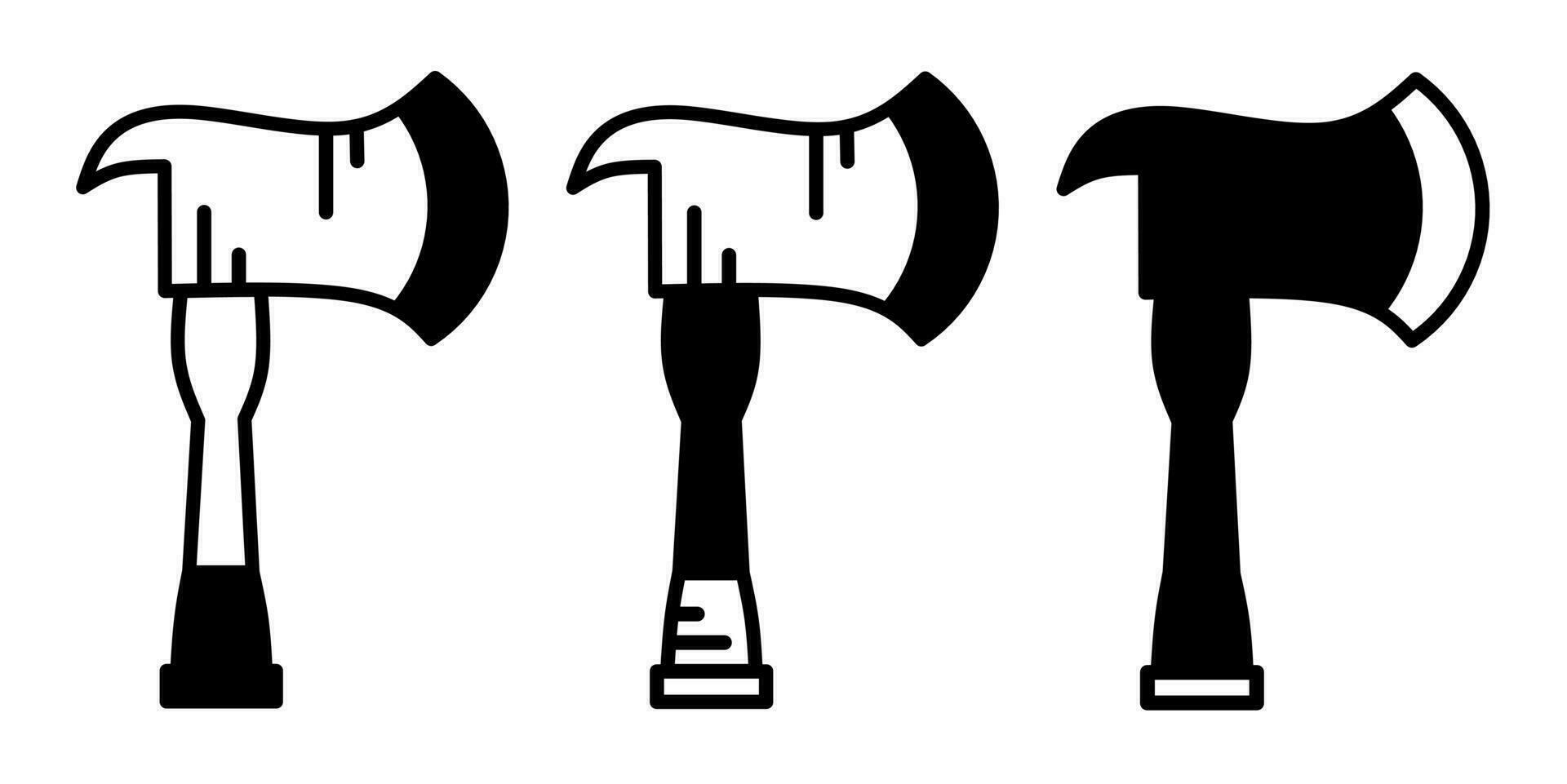 Ax illustration. Ax icon vector set. Design for business. Stock vector.